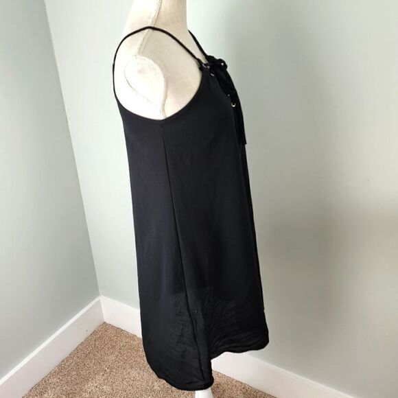 JESSE AND J LACE UP SHEER CAMI DRESS SIZE SMALL BLACK - Picture 3 of 7